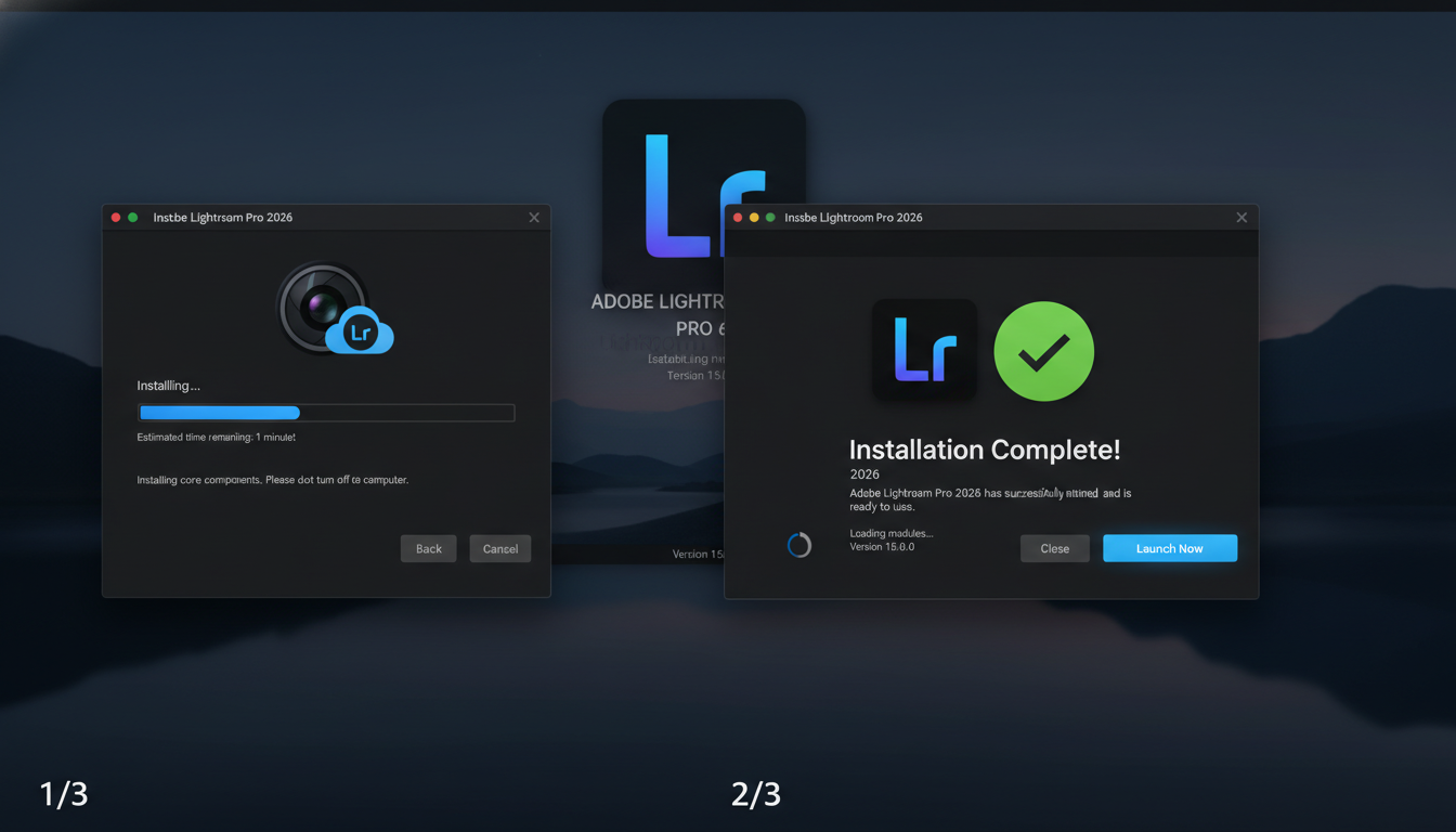 วิธีติดตั้ง Adobe Lightroom 2026 หลังจากการดาวน์โหลด