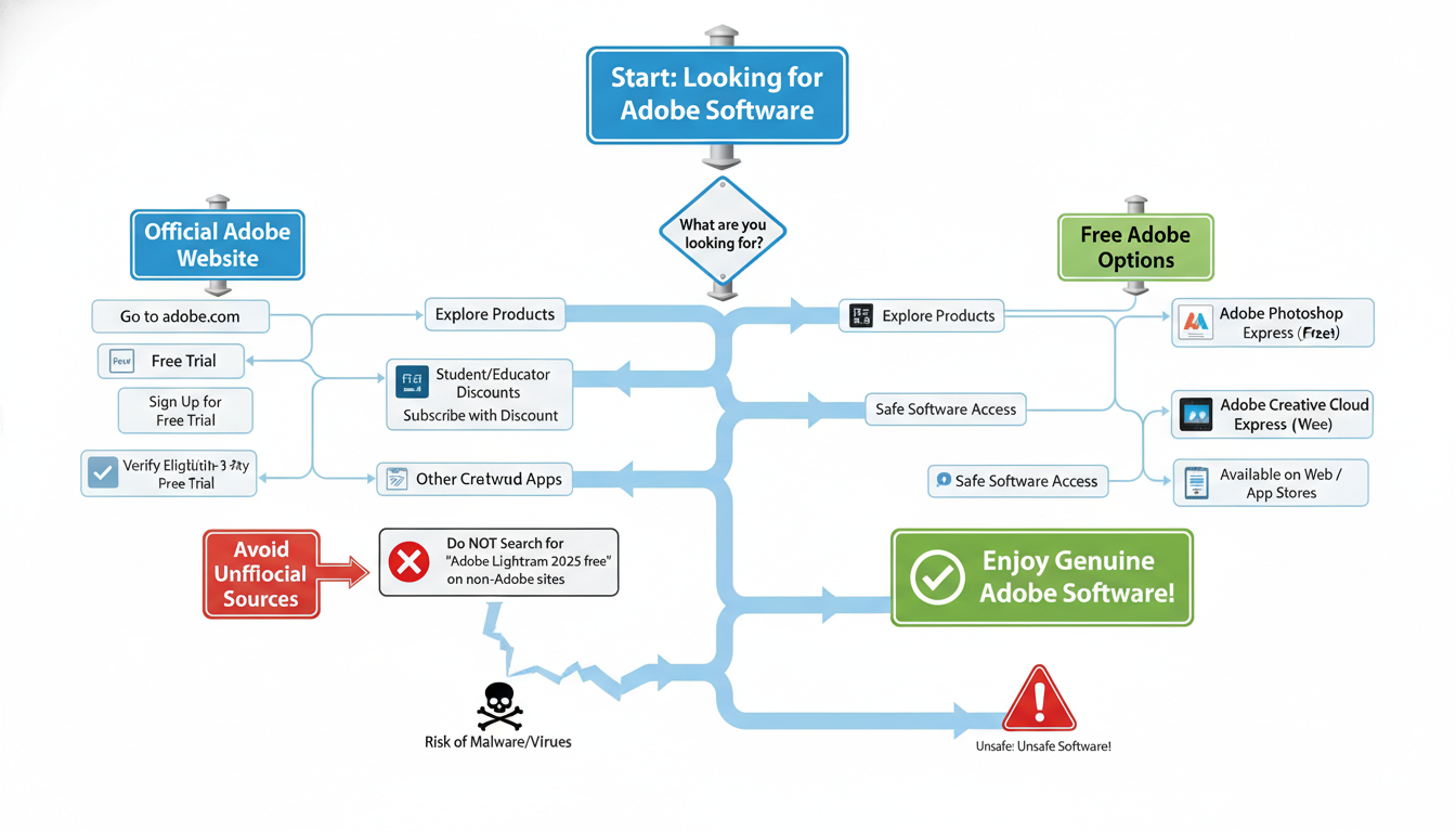 ช่องทางรับ "Adobe Lightroom" เวอร์ชันฟรีอย่างเป็นทางการ