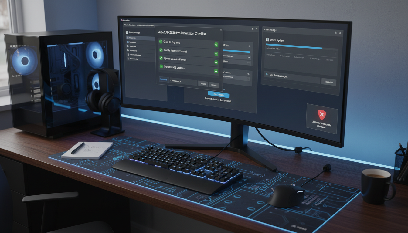 การเตรียมระบบปฏิบัติการของคุณสำหรับการติดตั้ง AutoCAD 2026