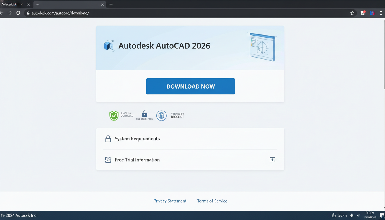ดาวน์โหลด AutoCAD 2026: คู่มือฉบับสมบูรณ์สำหรับมืออาชีพและผู้เริ่มต้น