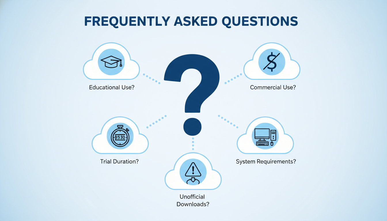 คำถามที่พบบ่อยเกี่ยวกับการ โหลด โปรแกรม AutoCAD ฟรี