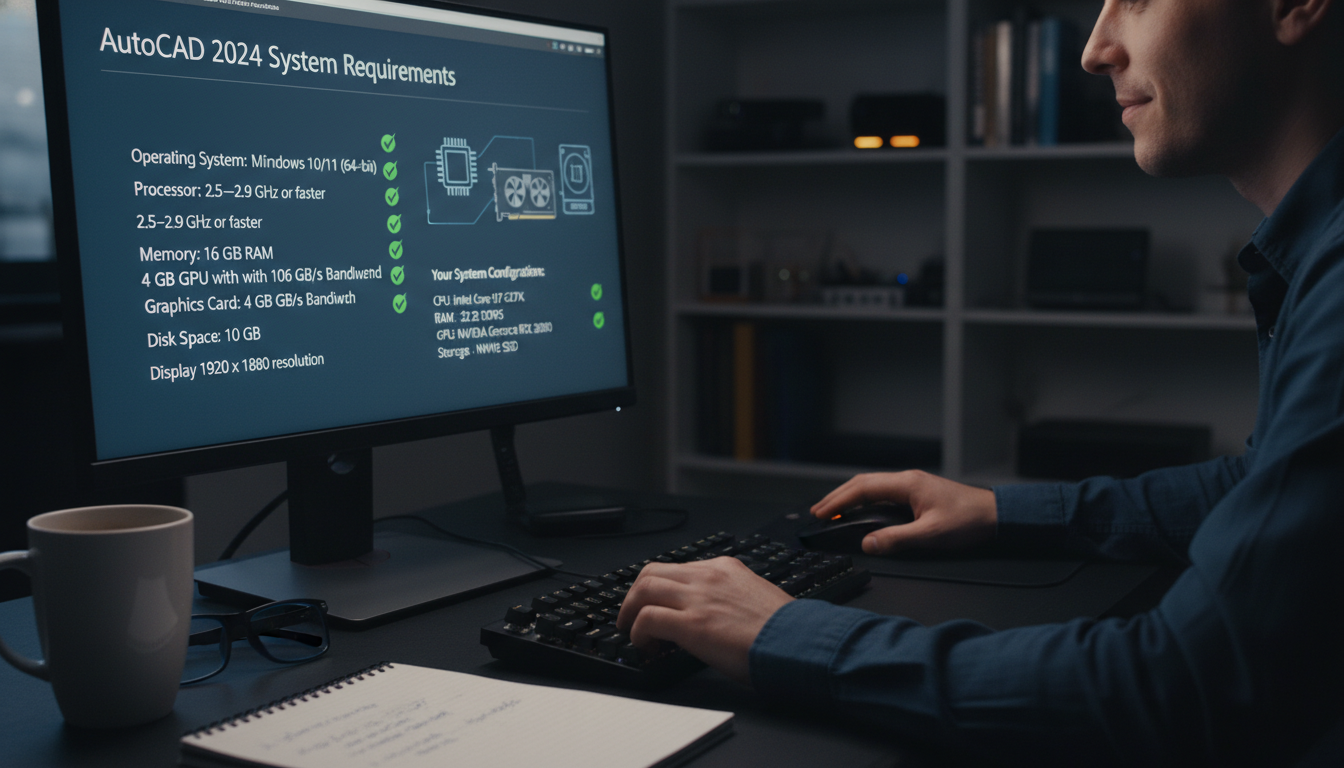 คำแนะนำก่อน โหลด โปรแกรม AutoCAD: ตรวจสอบสเปคเครื่องและแหล่งที่มา