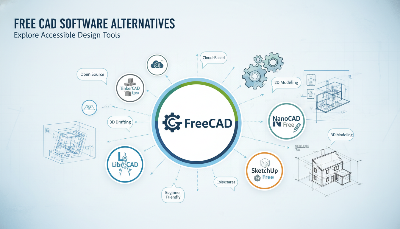 ทางเลือกอื่นนอกจาก AutoCAD: ซอฟต์แวร์ CAD ฟรีที่คล้ายกัน