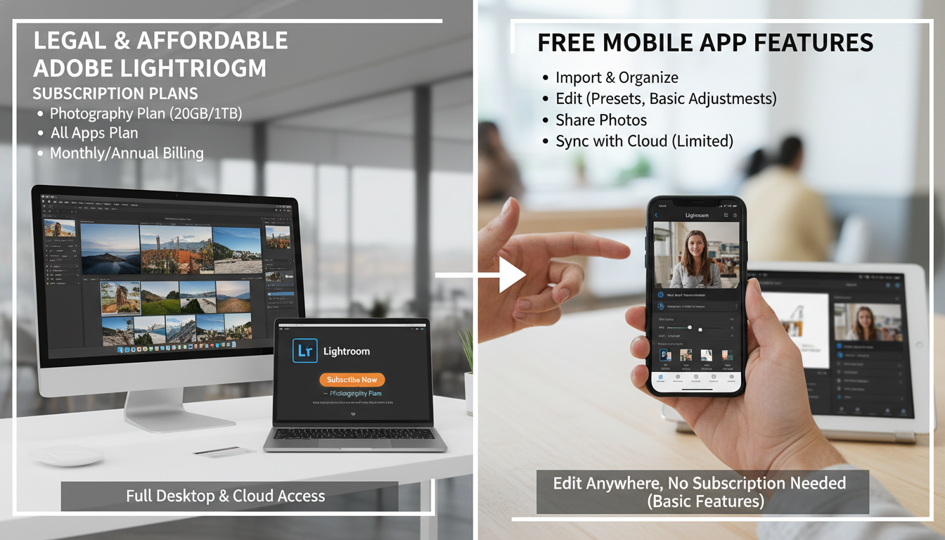 วิธีใช้ Lightroom อย่างถูกกฎหมายและประหยัด