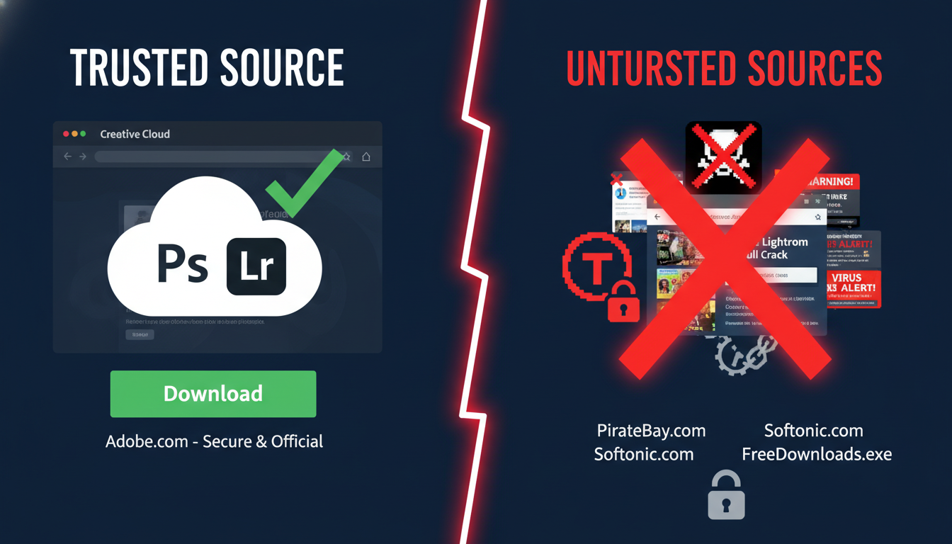 แหล่งดาวน์โหลด Lightroom ที่ปลอดภัยและเชื่อถือได้