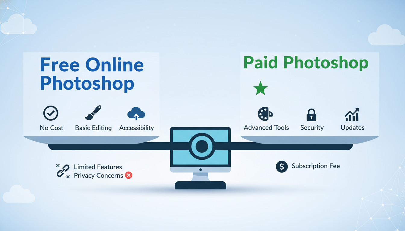 Photoshop ออนไลน์ ฟรี ดีจริงไหม? ข้อดีข้อเสียที่ควรรู้