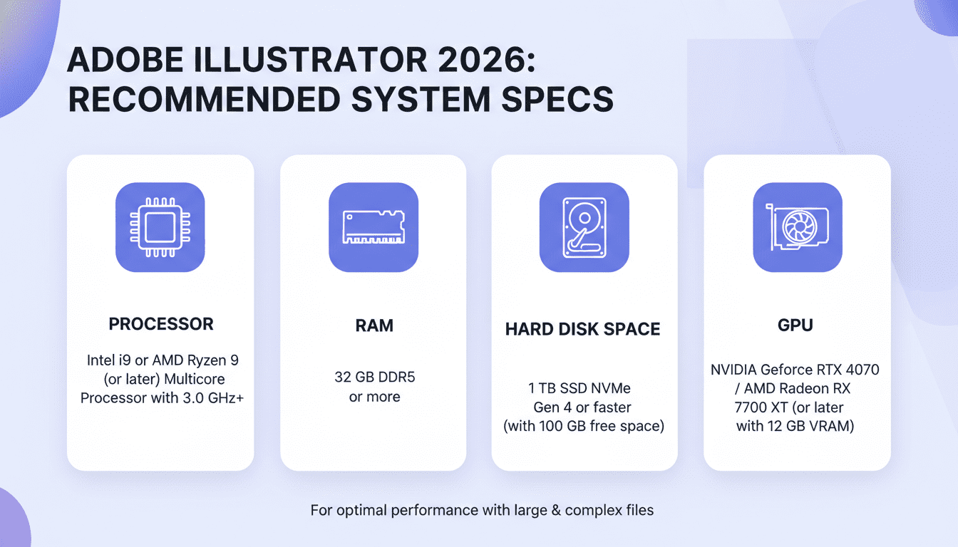 สเปคเครื่องที่รองรับ Adobe Illustrator 2026: คอมพิวเตอร์ของคุณพร้อมหรือยัง?