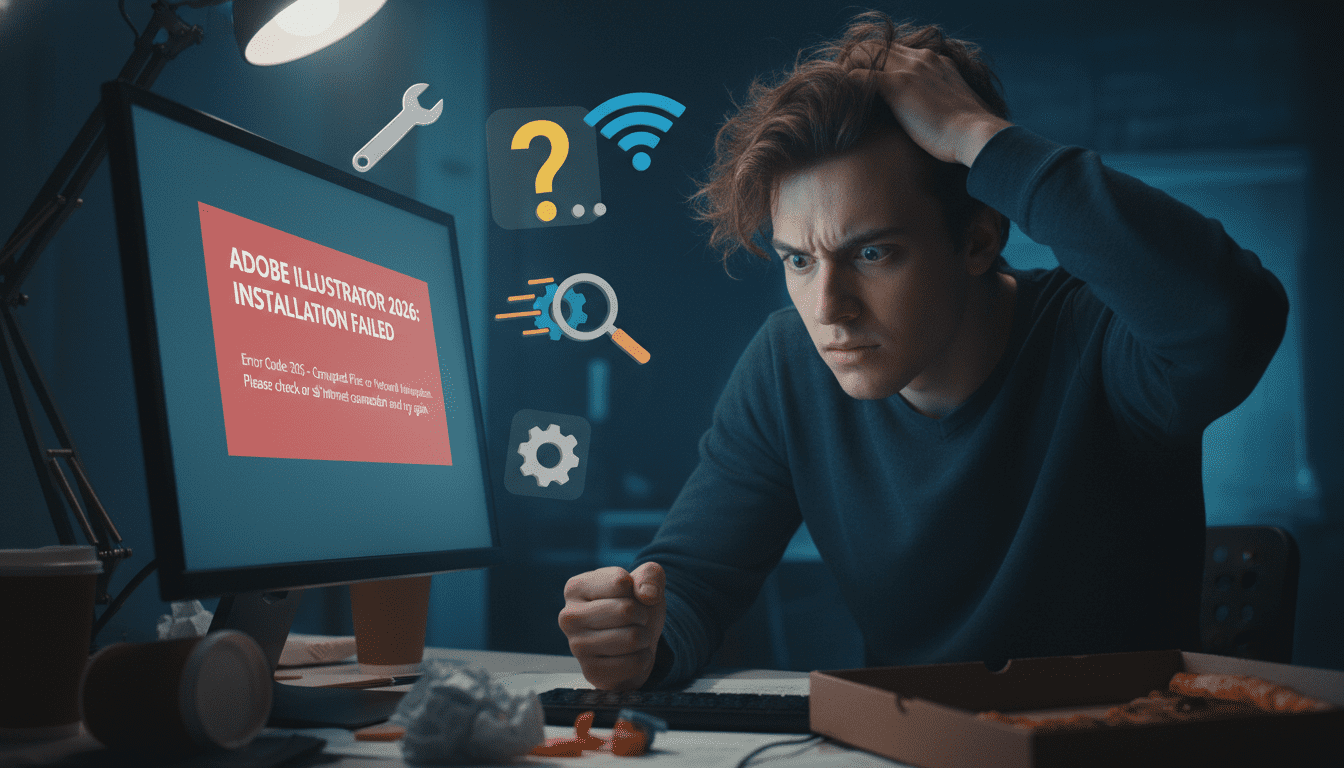 ปัญหาที่พบบ่อยในการ โหลด Adobe Illustrator 2026 และวิธีแก้ไข