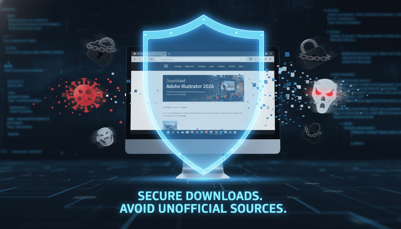 ความปลอดภัยในการ โหลด Adobe Illustrator 2026 จากแหล่งต่างๆ