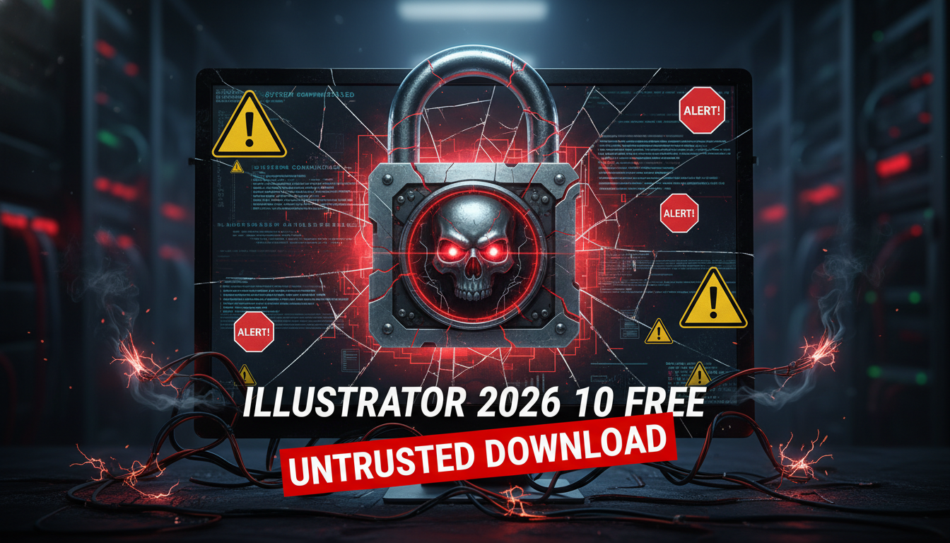 ปกป้องข้อมูลและความปลอดภัย: ทำไมไม่ควร "Download Illustrator 2026 10 ฟรี" จากแหล่งไม่น่าเชื่อถือ