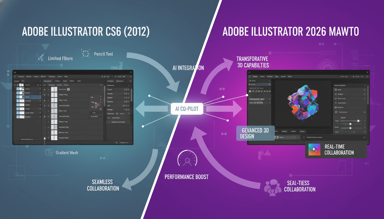 เปรียบเทียบ Illustrator 2026 mawto กับเวอร์ชันก่อนหน้า: มีอะไรดีขึ้นบ้าง?