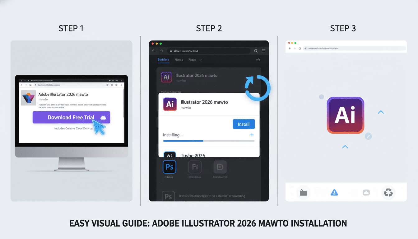 ดาวน์โหลดและติดตั้ง Illustrator 2026 mawto ฉบับสมบูรณ์
