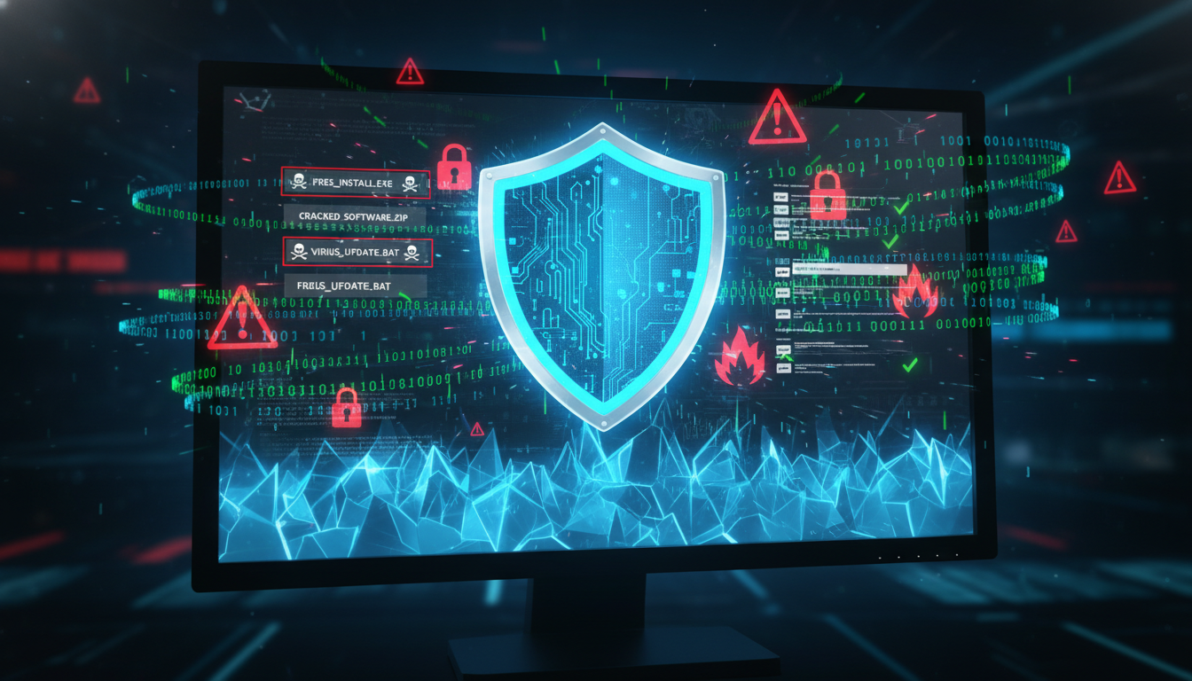 การปกป้องข้อมูลและความปลอดภัยจากการดาวน์โหลดซอฟต์แวร์ปลอม